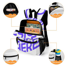 Lade das Bild in den Galerie-Viewer, Einzelbild-Design 13 Zoll Volldruck Kinderschultasche Schulrucksack mit Fotos Muster Text Logo selbst gestalten und bedrucken
