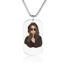 Lade das Bild in den Galerie-Viewer, Personalisierte Dog-Tag Foto-Halskette aus Titanstahl
