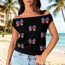 Lade das Bild in den Galerie-Viewer, Single Shoulder One Neck T-shirt 333
