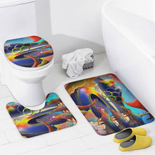 Lade das Bild in den Galerie-Viewer, 4-teiliges Badezimmer-Set mit Foto | Duschvorhang &amp; Matten selbst gestalten
