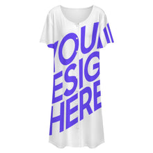 Lade das Bild in den Galerie-Viewer, Einzelbild-Design Damen / Frauen Kragenloses Longshirt LM501 mit Foto Design Motiv Text selbst gestalten und bedrucken
