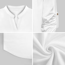 Lade das Bild in den Galerie-Viewer, Stand-up Collar Long-sleeved Shirt Flowers, AI Painting
