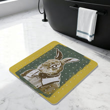 Lade das Bild in den Galerie-Viewer, Bathroom Suction Cup Anti-slip Mat Rabbit, Personification, Portrait Style 54x53cm
