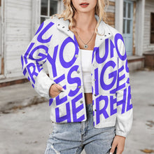 Lade das Bild in den Galerie-Viewer, Einzelbilddruck Damen / Frauen Sweatjacke Stand-Up Collar LM552 mit Fotos Muster Text Logo selbst gestalten und bedrucken
