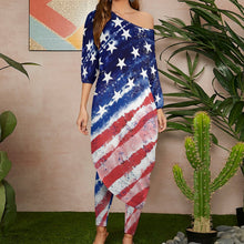 Lade das Bild in den Galerie-Viewer, One-Shoulder Maxi Set | Asymmetrisches Top &amp; Hose | S-5XL
