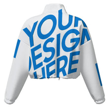 Lade das Bild in den Galerie-Viewer, Einzelbilddruck Damen / Frauen Fleece Hoodie kurze Jacke MWL476 mit Fotos Muster Text Logo selbst gestalten und bedrucken
