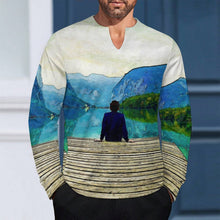 Lade das Bild in den Galerie-Viewer, Herren Langarmshirt V-Ausschnitt | Funktionsshirt personalisieren
