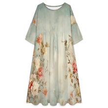 Lade das Bild in den Galerie-Viewer, High-waisted Babydoll Maxi Dress Garden
