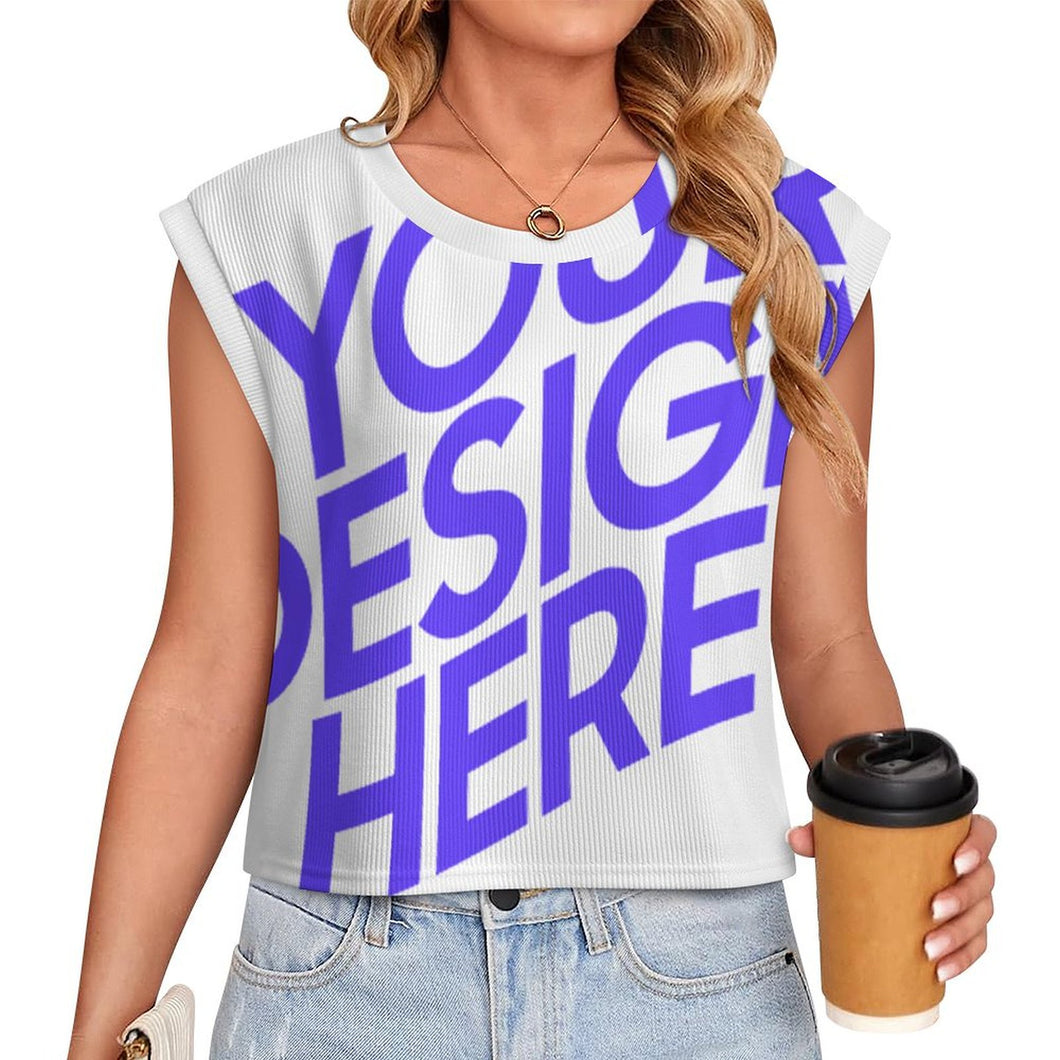 Einzelbilddruck Damen / Frauen Strickweste mit Flügelärmeln LM563 mit Fotos Muster Text Logo selbst gestalten und bedrucken