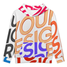 Lade das Bild in den Galerie-Viewer, Multi-Image-Design Kinder Kapuzensweatshirt Hoodie SDS127 mit Foto Design Motiv Text selbst gestalten und bedrucken

