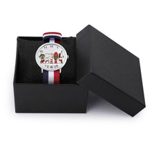 Lade das Bild in den Galerie-Viewer, Uhr mit Nylonarmband personalisiert | Rot-Weiß-Blau NATO Strap
