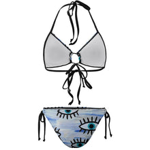 Lade das Bild in den Galerie-Viewer, Geraffter Schnür-Bikini | Tie-Side String Bikini
