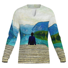 Lade das Bild in den Galerie-Viewer, Herren Langarmshirt V-Ausschnitt | Funktionsshirt personalisieren
