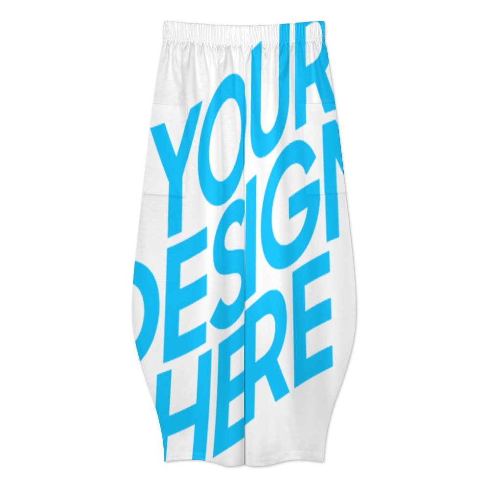 Einzelbilddruck Damen / Frauen Hose mit weitem Bein aus Leinenimitat SZK mit Ihrem Design Motiv und Foto selbst gestalten und bedrucken
