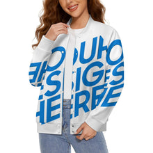 Lade das Bild in den Galerie-Viewer, Einzelbilddruck Damen / Frauen All Print College / Baseball Jacke SDS2507 mit Foto Text selbst gestalten und bedrucken
