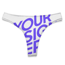 Lade das Bild in den Galerie-Viewer, Vollprint Reiner Baumwolle T-back Tanga Unterhosen Unterwäsche Low Waist NZ207 Damen / Frauen mit Fotos Muster Text selbst gestalten und bedrucken
