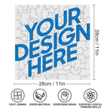 Lade das Bild in den Galerie-Viewer, Quadratisches unregelmäßiges Holzpuzzles JJ0533029 mit Fotos Muster Text selbst gestalten und bedrucken
