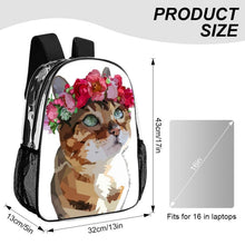 Lade das Bild in den Galerie-Viewer, Personalisierter 17-Zoll Clear Backpack mit Heavy-Duty-Tragegurt und UV-Druck
