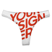 Lade das Bild in den Galerie-Viewer, Multi-Image-Druck Eisseiden T-back Tanga Unterhosen Unterwäsche NZ207 Damen / Frauen mit Fotos Muster Text selbst gestalten und bedrucken
