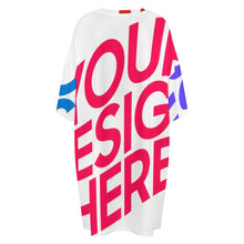 Lade das Bild in den Galerie-Viewer, Multi-Image-Design Personalisierte Damen / Frauen Lockeres Große Größe T-Shirt Home Kurzarm Pyjama Nachthemd LM475 mit Foto selbst gestalten

