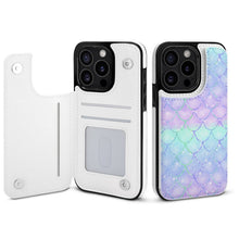 Lade das Bild in den Galerie-Viewer, iPhone 15 Flip Case personalisiert | Kartenfach &amp; 360° Schutz | UV-Druck

