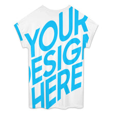 Lade das Bild in den Galerie-Viewer, Einzelbild-Design Damen / Frauen T-Shirt mit überschnittenen Schultern und kurzen Ärmeln NT105 mit Foto Design Motiv Text selbst gestalten und bedrucken (Simple Design)
