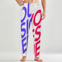 Lade das Bild in den Galerie-Viewer, Multi-Image-Design Herren / Männer Plüschiger lockerer Zuhause Pyjamahose LM071 mit Foto Design Motiv Text selbst gestalten und bedrucken
