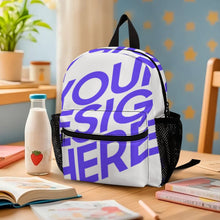 Lade das Bild in den Galerie-Viewer, Einzelbild-Design 13 Zoll Volldruck Kinderschultasche Schulrucksack mit Fotos Muster Text Logo selbst gestalten und bedrucken
