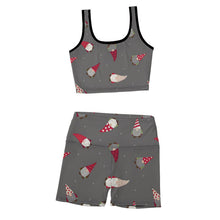 Lade das Bild in den Galerie-Viewer, Geripptes Yoga Set Damen | Crop Top &amp; Shorts | S-2XL Custom
