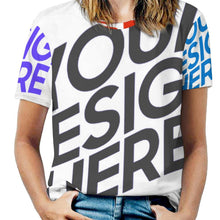Lade das Bild in den Galerie-Viewer, Multi-Image-Design Damen / Herren T-Shirt mit Volldruck NT mit Foto Design Motiv Text selbst gestalten und bedrucken (Simple Design) (Sonderangebot)
