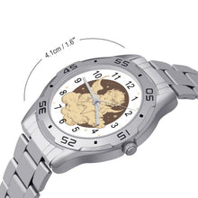 Lade das Bild in den Galerie-Viewer, Personalisierte Business-Armbanduhr aus Edelstahl mit eigenem Logo

