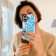 Lade das Bild in den Galerie-Viewer, TPU Leder Apple iPhone 16 Handyhülle Serie Business Handytasche Kartenfach Schutzhülle mit Standfunktion zum Aufklappen aufstellbar Etui mit Foto Design Motiv Text selbst gestalten und bedrucken
