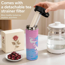 Lade das Bild in den Galerie-Viewer, Personalisierte Teeflasche mit Sieb 590ml – individuelle Thermoflasche für losen Tee

