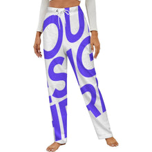 Lade das Bild in den Galerie-Viewer, Einzelbild-Design Damen / Frauen Plüschiger lockerer Zuhause Pyjamahose LM072 mit Foto Design Motiv Text selbst gestalten und bedrucken
