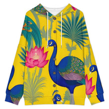 Lade das Bild in den Galerie-Viewer, Hooded Long-sleeved Sweater Peacock, Lotus
