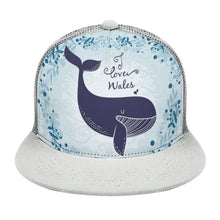 Lade das Bild in den Galerie-Viewer, Trucker Snapback selbst gestalten | Flat Brim Cap mit Netz bedrucken
