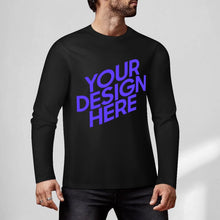 Lade das Bild in den Galerie-Viewer, 100% Baumwolle Vorderseite-Druck Herren/Männer Langarm Shirt Verschiedne Farben mit Foto Design Motiv Text selbst gestalten und bedrucken
