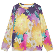 Lade das Bild in den Galerie-Viewer, Shoulder Length Long Sleeved Sweater Bright Flowers
