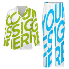 Lade das Bild in den Galerie-Viewer, Einzelbilddruck Herren Schlafanzug Pajama LM092 in langer Form 2-tlg. mit Fotos Muster Text Logo selbst gestalten und bedrucken
