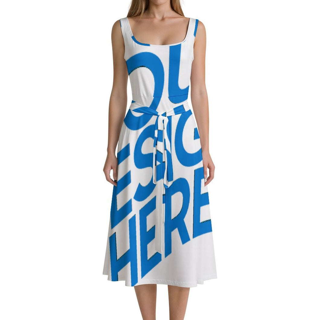 Einzelbilddruck Damen / Frauen Ärmelloses Kleid LYQ121 mit Foto Design Motiv Text selbst gestalten und bedrucken (Simple Design)