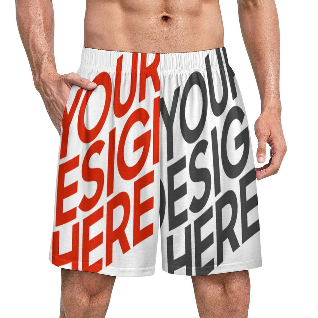 Multi-Image-Design Herren / Männer Eisseide Schlafhose Kurz Pyjamashorts Mix & Relax LM012 mit Foto Design Motiv Text selbst gestalten und bedrucken