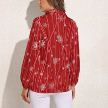 Lade das Bild in den Galerie-Viewer, Vintage Bluse mit Ballonärmeln | V-Ausschnitt &amp; Knöpfe | S-3XL
