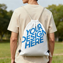 Lade das Bild in den Galerie-Viewer, Canvas Kordelzugbeutel Kordeltasche Rucksack XB0604196 mit Fotos Muster Text Logo selbst gestalten und bedrucken
