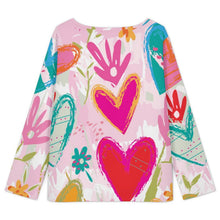 Lade das Bild in den Galerie-Viewer, V-neck Long Sleeved Top Love, Graffiti
