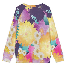 Lade das Bild in den Galerie-Viewer, Shoulder Length Long Sleeved Sweater Bright Flowers
