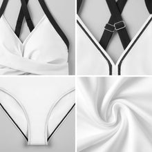 Lade das Bild in den Galerie-Viewer, Einzelbilddruck Damen / Frauen SDS513 Rückenfreier Tief-V One-piece Swimsuit Badeanzug mit Fotos Muster Text Logo selbst gestalten und bedrucken
