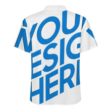 Lade das Bild in den Galerie-Viewer, Einzelbild-Design Herren Kurzarmhemd mit Revers und Falten LM005 mit Ihrem Design Motiv Foto Text selbst gestalten und bedrucken
