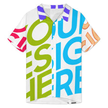 Lade das Bild in den Galerie-Viewer, Multi-Image-Design Herren / Männer Kurzarmhemd mit flachem Saum und ohne Taschen DCS07 mit Foto Design Motiv Text selbst gestalten und bedrucken
