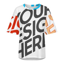 Lade das Bild in den Galerie-Viewer, Voll Druck Reiner Baumwolle Locker geschnittenes T-Shirt mit überschnittenen Schultern und mittellangen Ärmeln S28T mit Foto Design Motiv Text selbst gestalten und bedrucken
