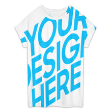 Lade das Bild in den Galerie-Viewer, Einzelbild-Design Damen / Frauen T-Shirt mit überschnittenen Schultern und kurzen Ärmeln NT105 mit Foto Design Motiv Text selbst gestalten und bedrucken (Simple Design)
